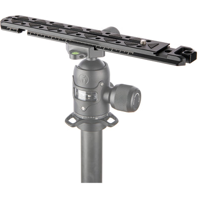 3 Legged Thing 250mm Ultra Plate in darkness finish with multiple mounting points for cameras and accessories.