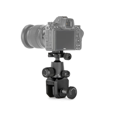 Window Mount Clamp for securely mounting cameras on vehicle windows, with rubber padding to protect glass.