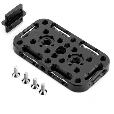 3 Legged Thing XPAND Cheese Plate - Black 90 x 50 mm - angled view with extras