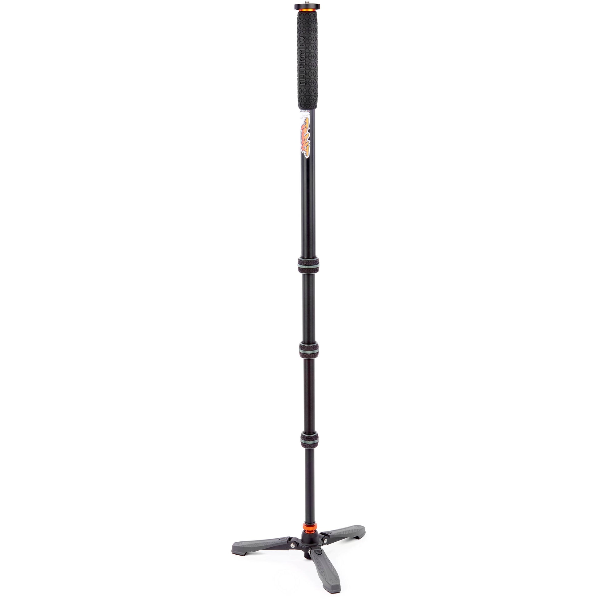 3 Legged Thing Trent Monopod Superkit in grey with interchangeable tripod footwear for professional stability.