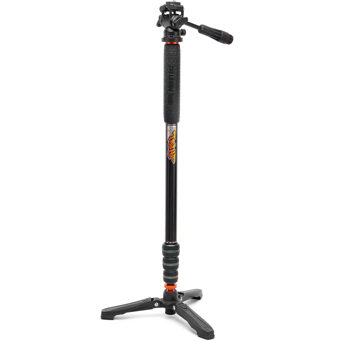 3 Legged Thing Trent Monopod Superkit in grey with interchangeable tripod footwear for professional stability.