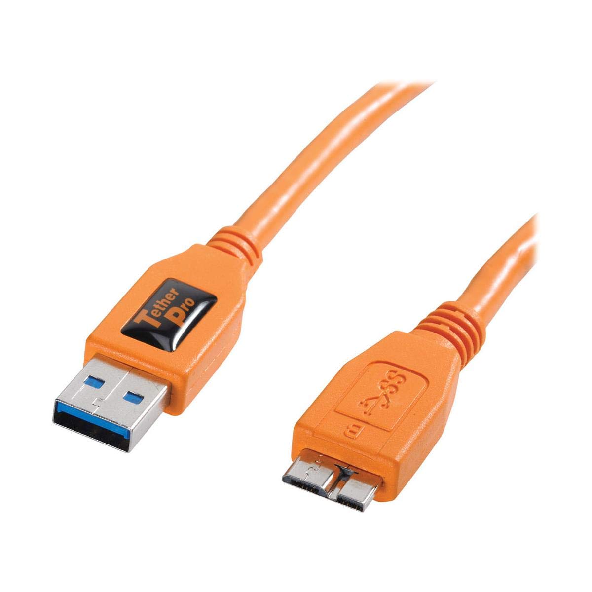 Tether Tools TetherPro USB 3.0 SuperSpeed Micro-B Cable for fast tethered photography data transfer.