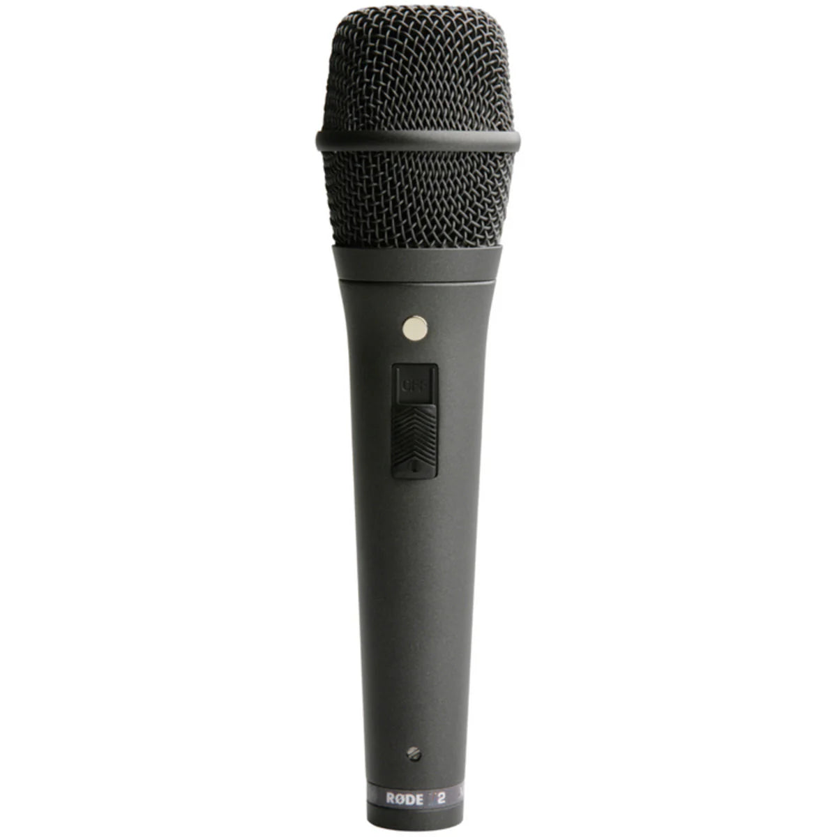 RODE M2 GO handheld condenser microphone with supercardioid polar pattern and durable metal construction for live performances and recording.