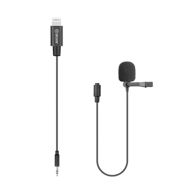 The Boya BY-M2 Clip-On Lavalier Microphone with Lightning Connection is an omnidirectional clip-on microphone that delivers clear and high-quality sound.