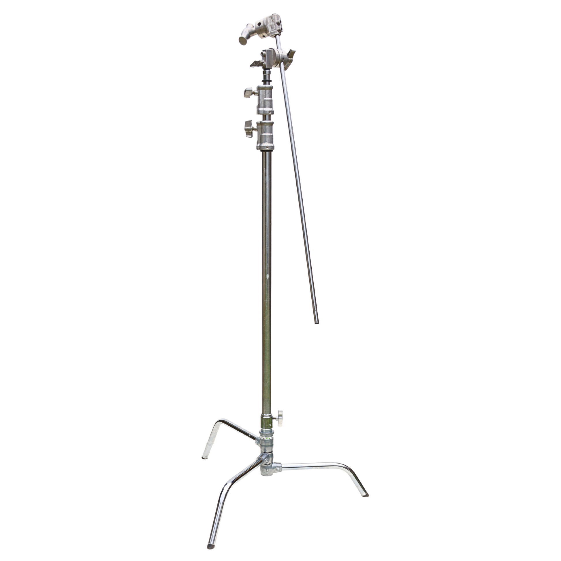 Sky C-Stand Light Stand with detachable turtle base and adjustable riser sections on white background.