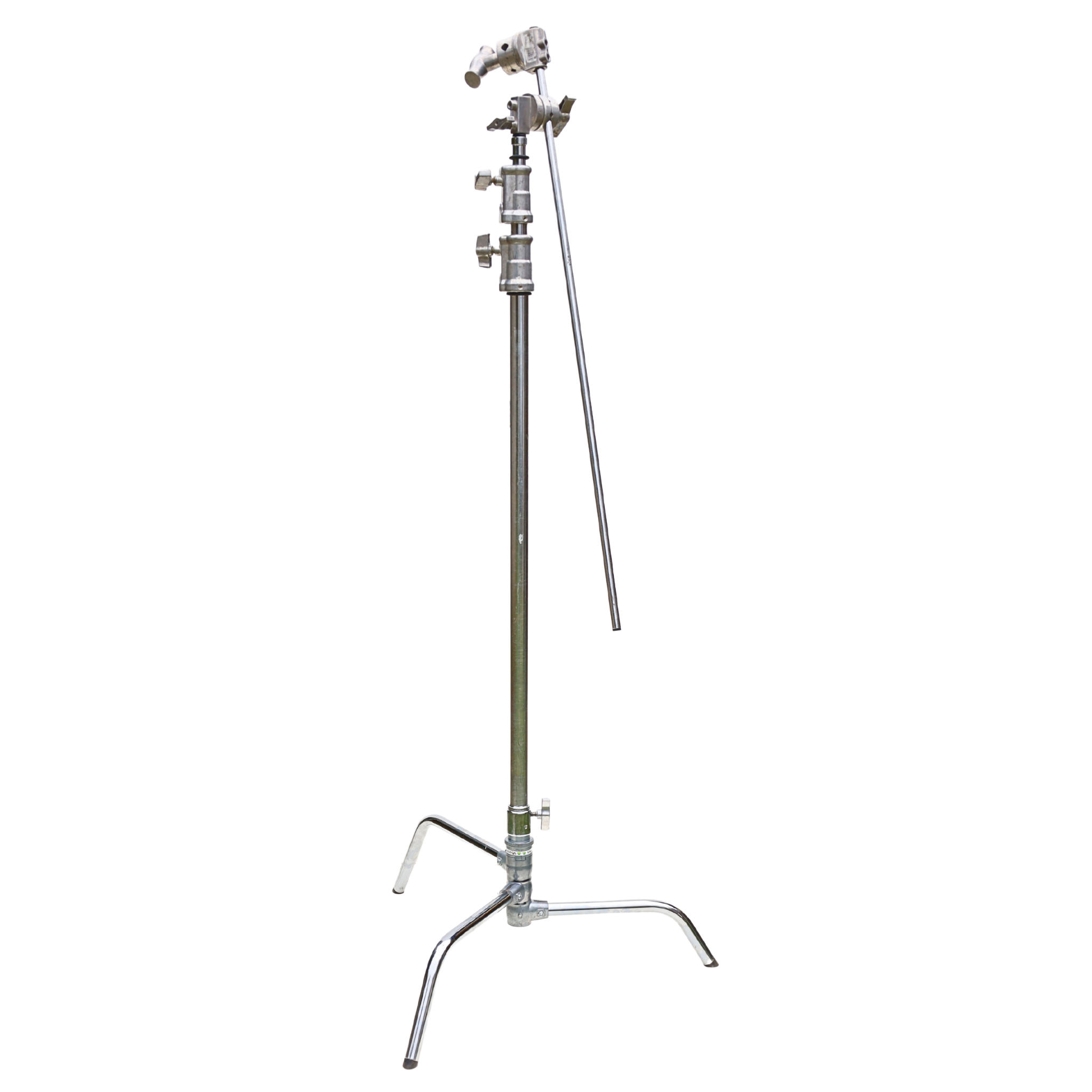 Sky C-Stand Light Stand with detachable turtle base and adjustable riser sections on white background.