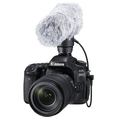 The Canon DM-E1 Directional Stereo Microphone is the best external microphone for DSLR cameras and helps to enhance audio quality when recording video.
