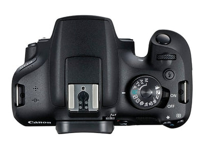 The Canon 2000D is a versatile DSLR camera that offers advanced imaging capabilities with a convenient range of controls and connectivity. The 24 MP CMOS sensor and DIGIC 4+ image processor enable you to capture high-resolution stills and video with an ISO 100-6400 range useful in low light.