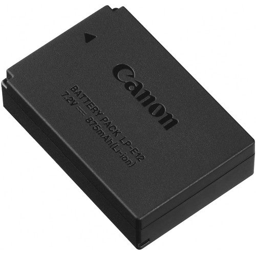 Canon LP-E12 Lithium-Ion Battery — compact rechargeable power source for Canon cameras.