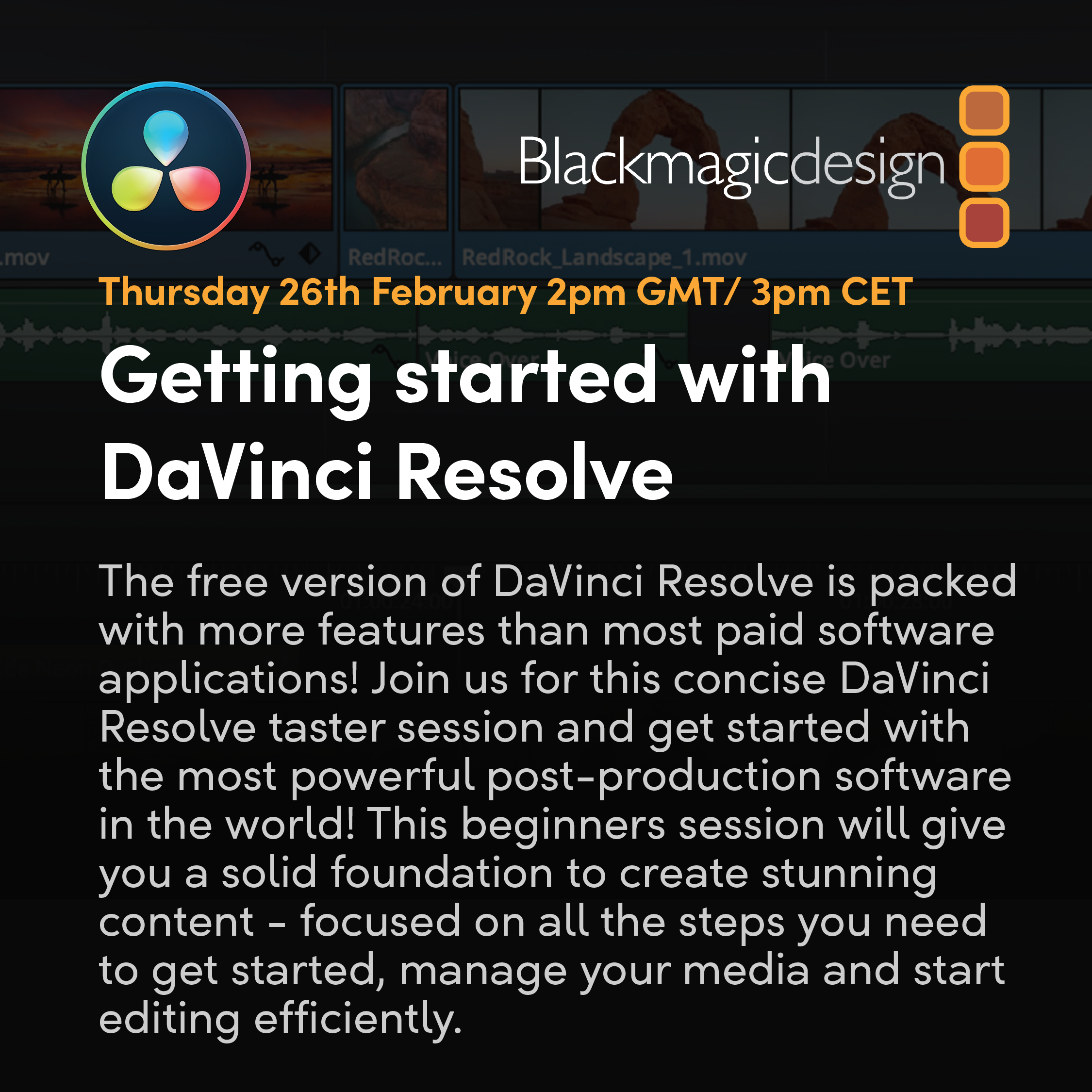 Getting started with DaVinci Resolve | 26 Feb