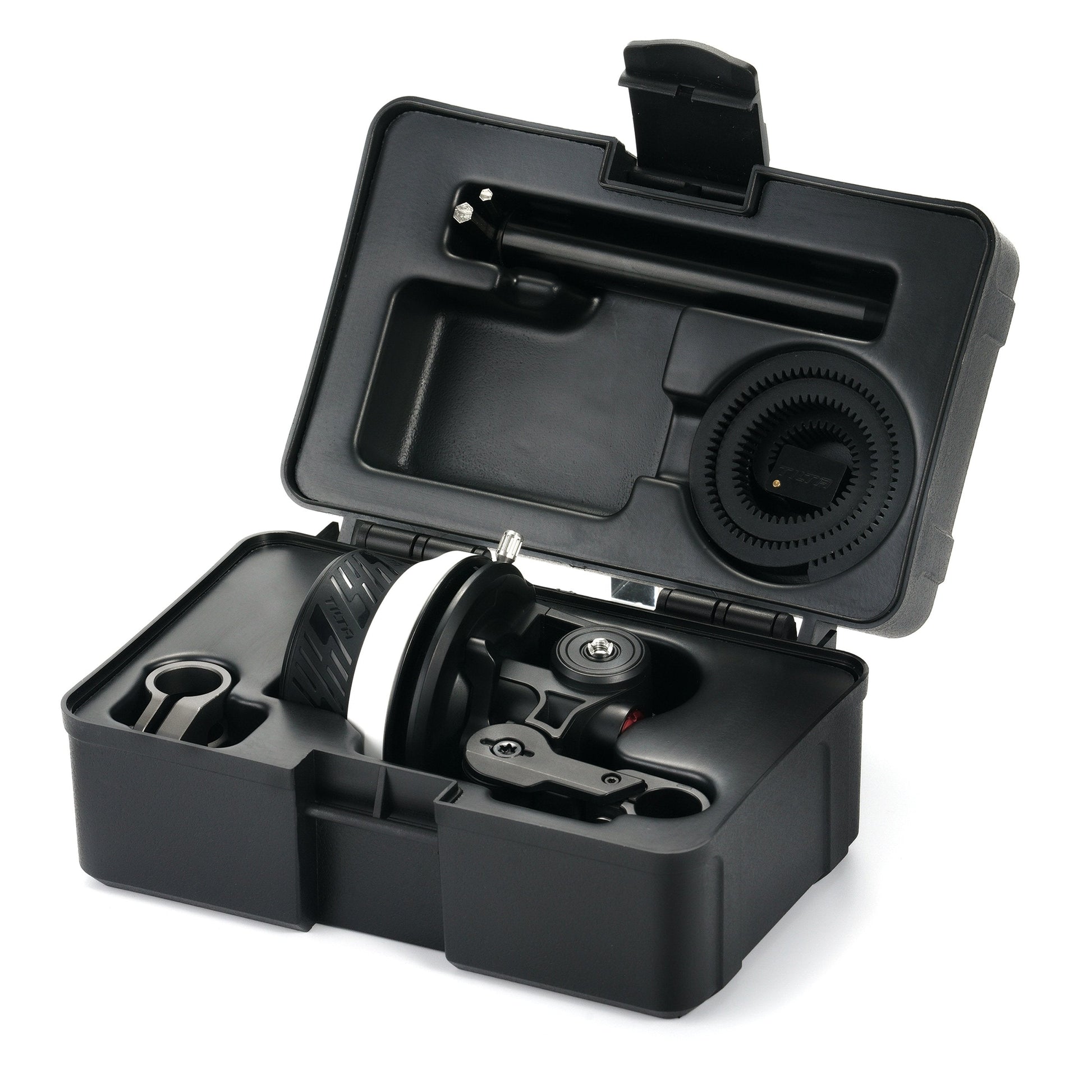 Tilta Tiltaing Pocket Follow Focus for smooth and precise focus control on camera rigs and gimbals.