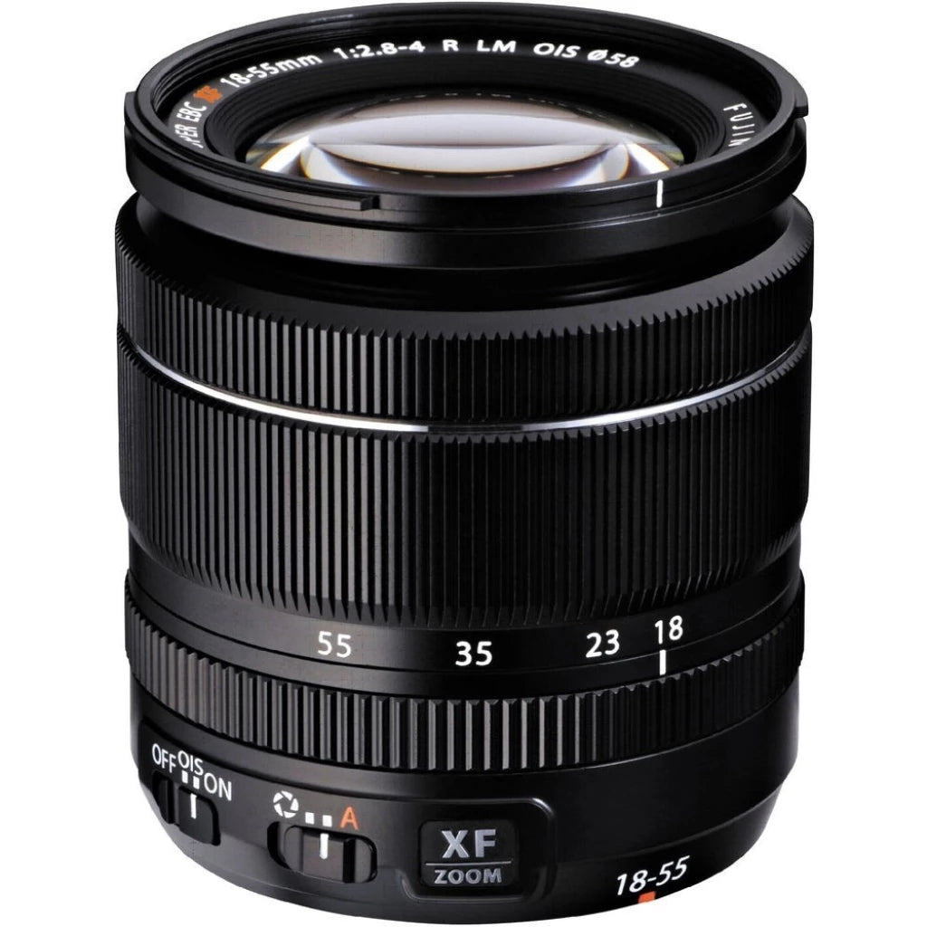 FUJIFILM XF 18-55mm f/2.8-4 R LM OIS standard zoom lens for X-series cameras with fast AF and optical stabilisation.