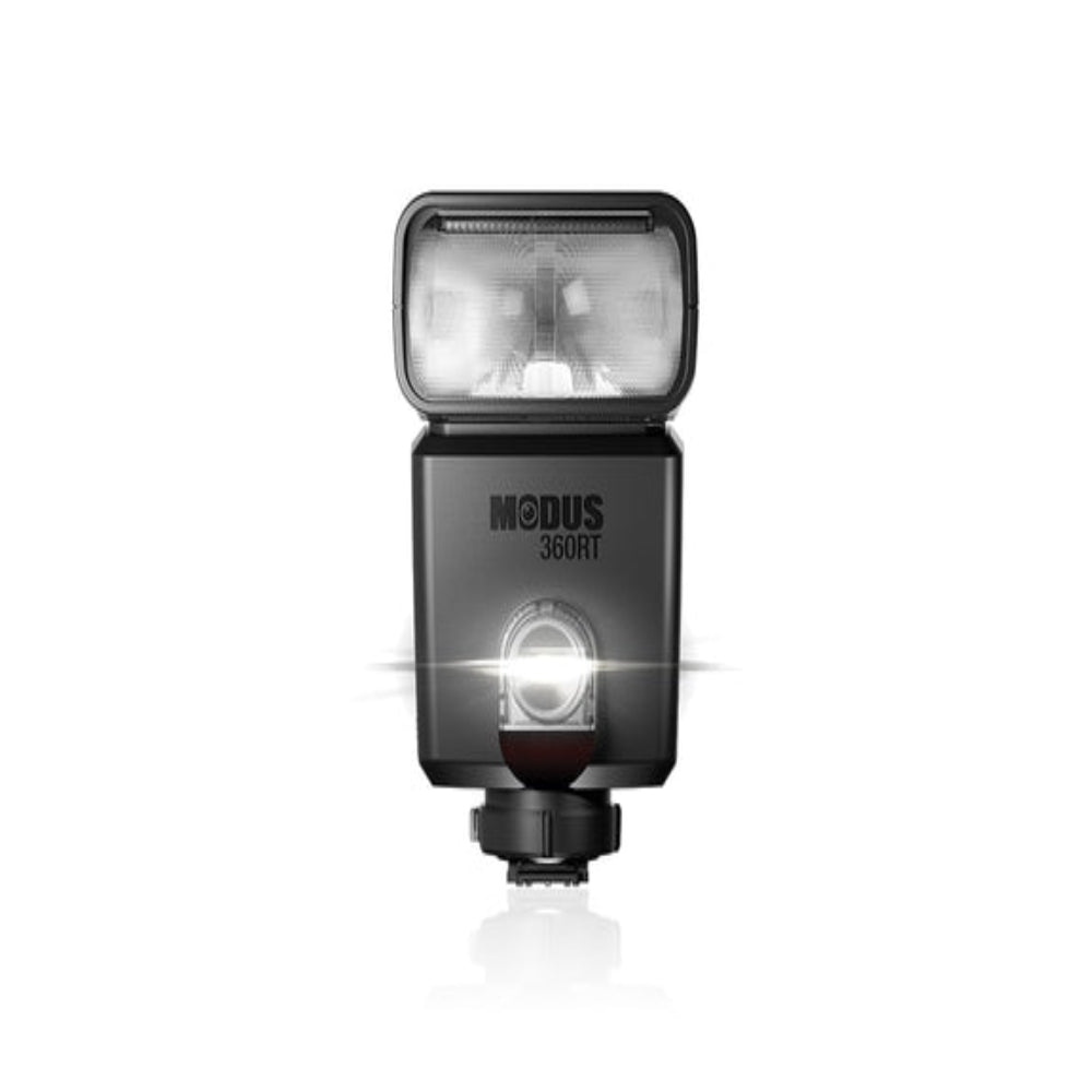 This Hahnel Modus 360RT camera flash is 4x faster than AA powered speedlights.