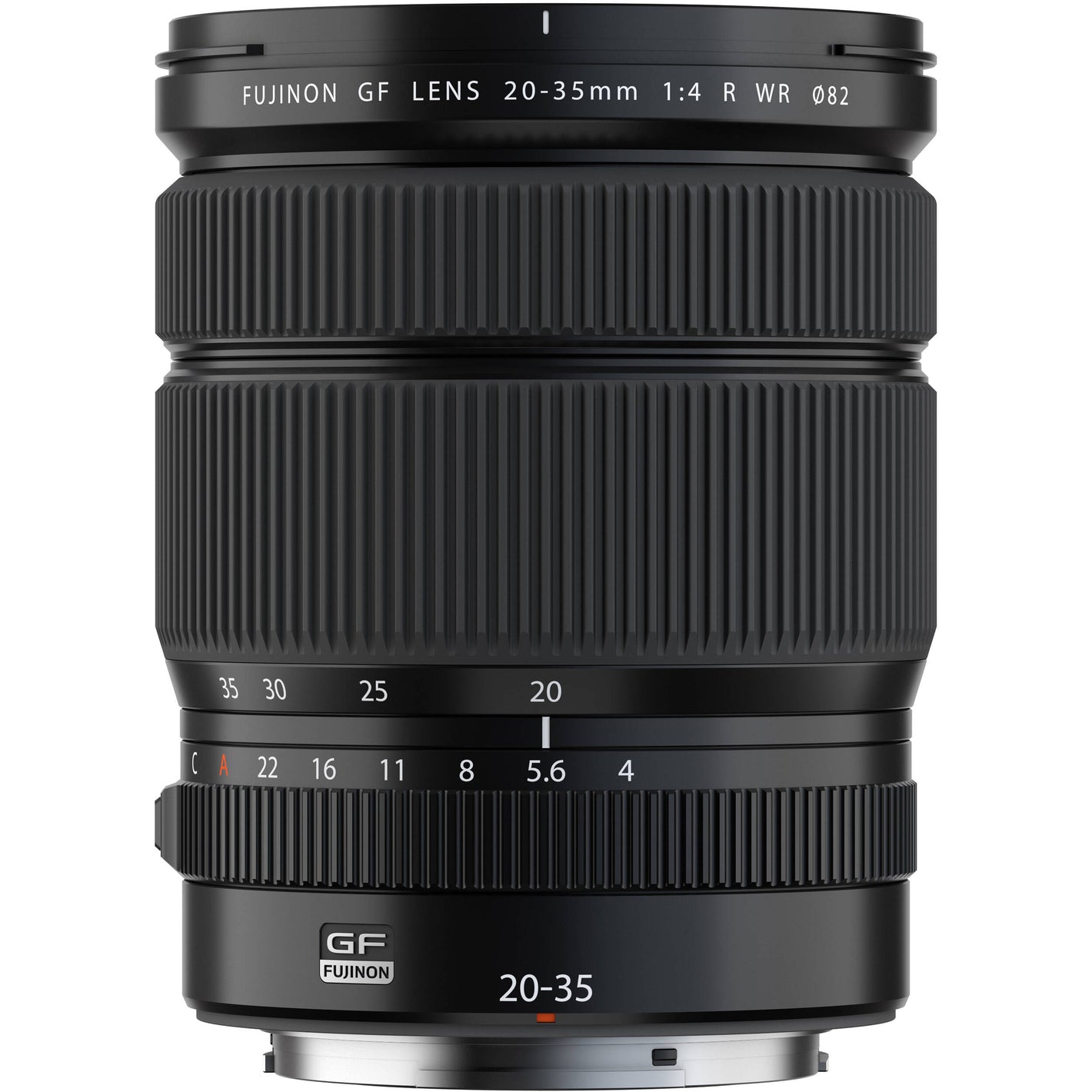 Fujifilm GF 20-35mm f/1.4 R WR. Medium-format wide-angle zoom with f/1.4, sharp optics, weather-resistant design, and versatile low-light performance.