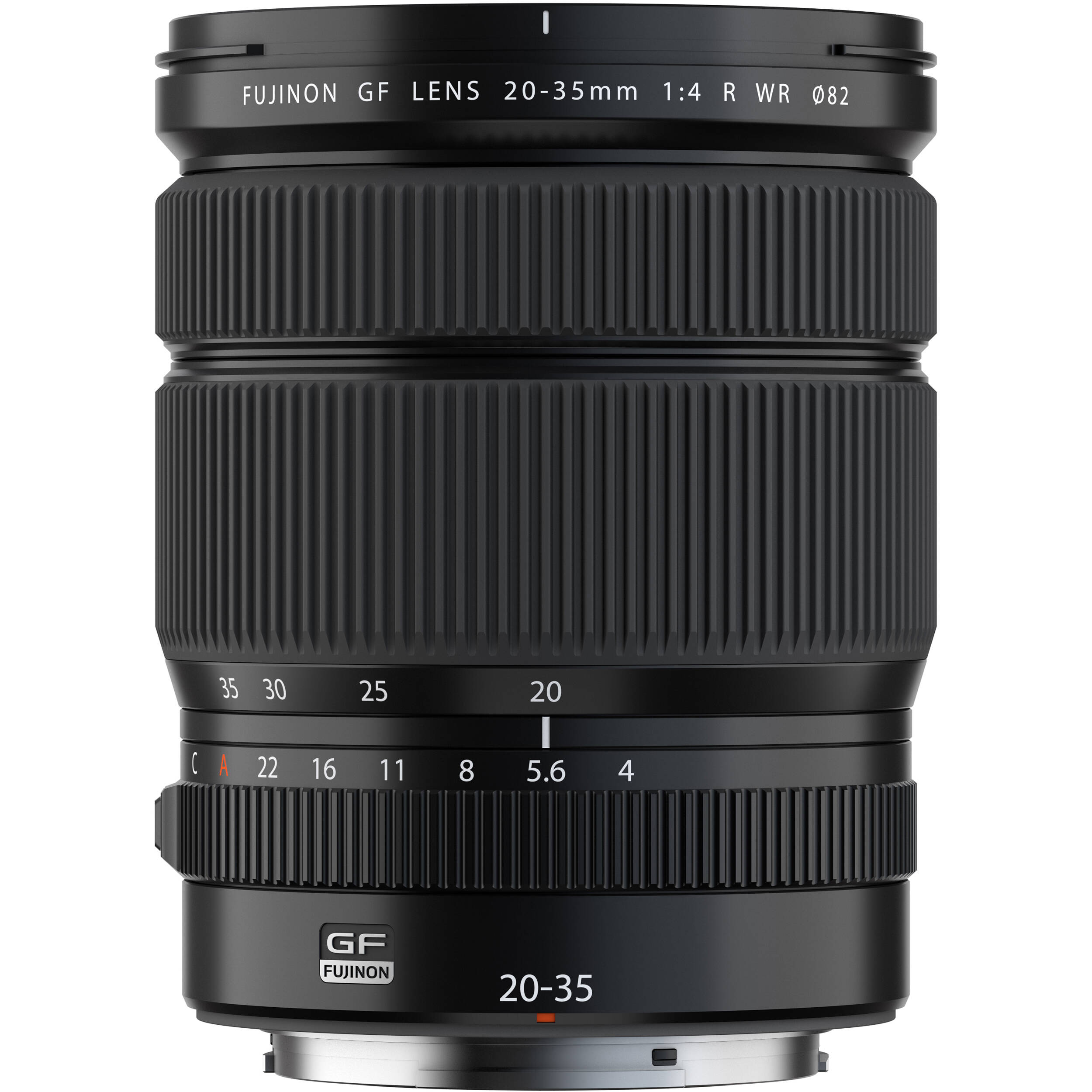 Fujifilm GF 20-35mm f/1.4 R WR. Medium-format wide-angle zoom with f/1.4, sharp optics, weather-resistant design, and versatile low-light performance.