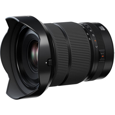 Fujifilm GF 20-35mm f/1.4 R WR. Medium-format wide-angle zoom with f/1.4, sharp optics, weather-resistant design, and versatile low-light performance.