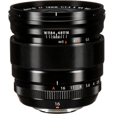 Fujifilm XF 16mm F1.4 is a professional quality wide-angle prime lens perfect for landscape and architectural photography. 