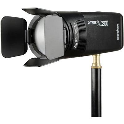 Godox AK-R1 accessory kit for H200R round flash head — black mounting ring, diffusion domes, and gel holder