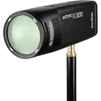 Godox AK-R1 accessory kit for H200R round flash head — black mounting ring, diffusion domes, and gel holder