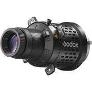 Godox BLP LED projection attachment for Bowens mount, with 85 mm lens and adjustable shutter blades