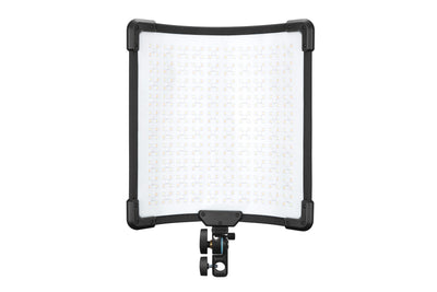 Godox FH50R RGB LED flexible light panel, 31.7x31.1x3.4 cm, color temp 2500-10000K with full RGB control, CRI/TLCI 96, 14 built-in light effects, wireless Bluetooth and 2.4G control, lightweight and bendable, includes adapter holder and carry bag