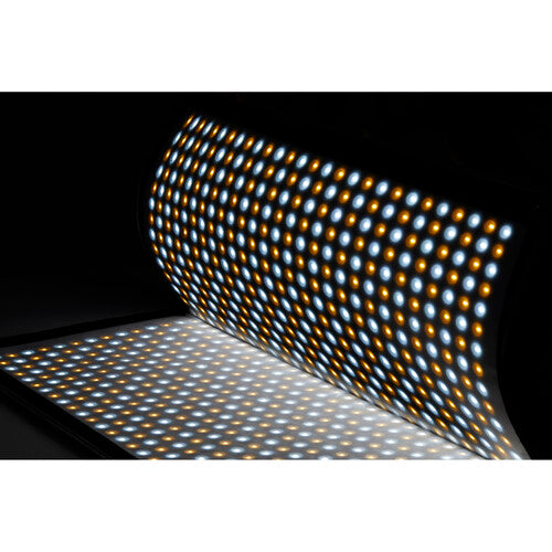 Godox KNOWLED F200Bi 200W bi-color foldable LED light panel, 65x63cm, adjustable 2700-8500K color temperature, CRI and TLCI 96, Bluetooth and DMX control, IP65 dust and water resistant, includes softbox and carry bags