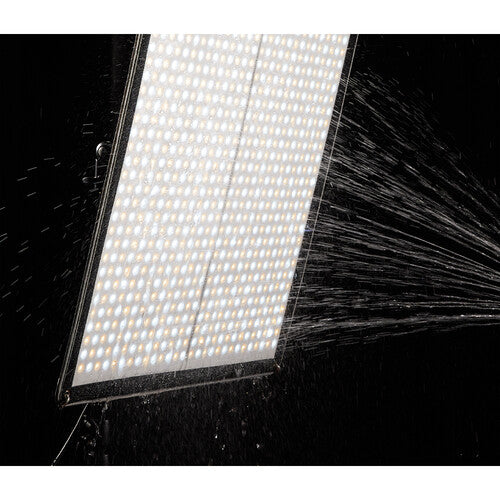 Godox KNOWLED F200Bi 200W bi-color foldable LED light panel, 65x63cm, adjustable 2700-8500K color temperature, CRI and TLCI 96, Bluetooth and DMX control, IP65 dust and water resistant, includes softbox and carry bags