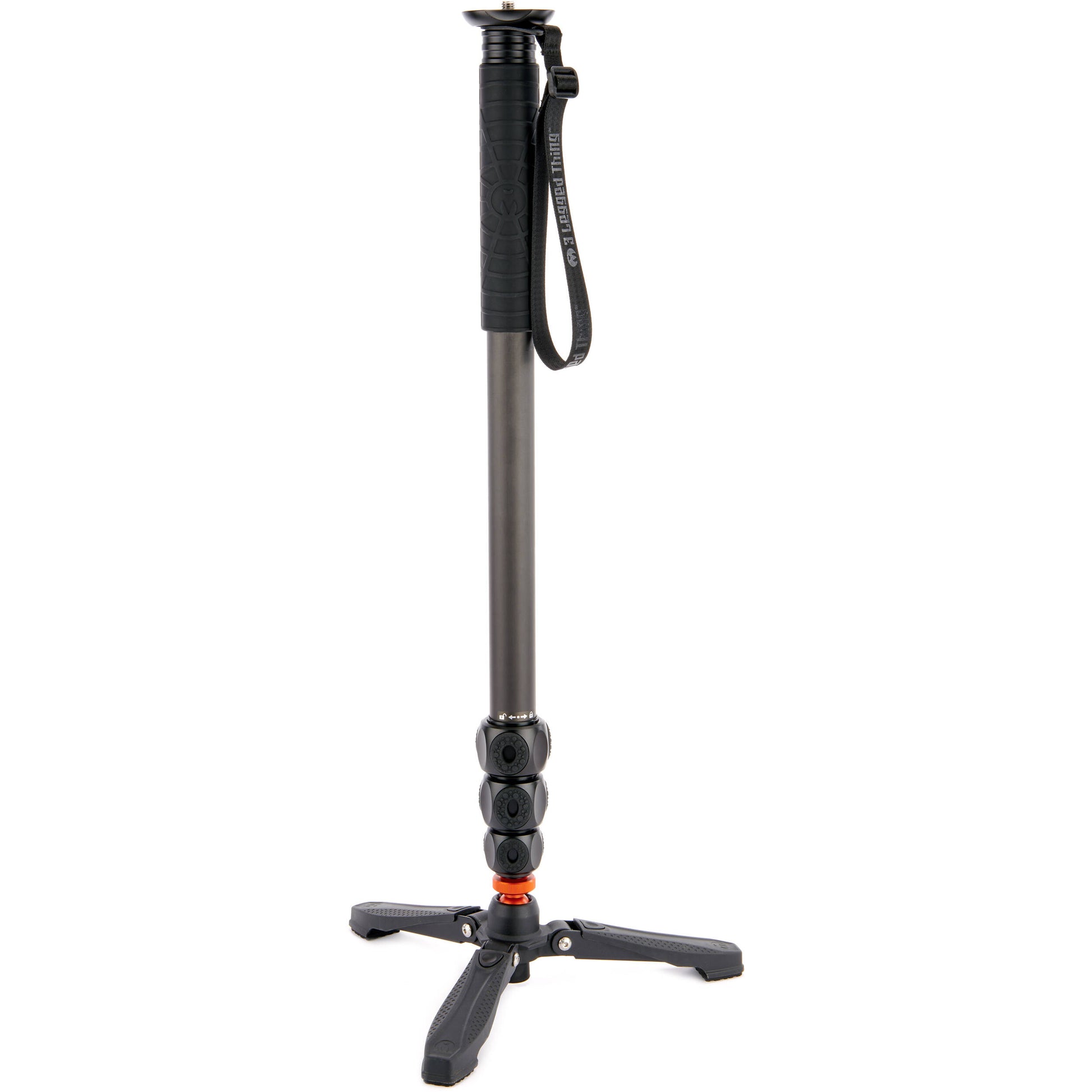 3 Legged Thing Lance Monopod Superkit (Black) with carbon fibre build, ball head, and accessories for stable photography and video.