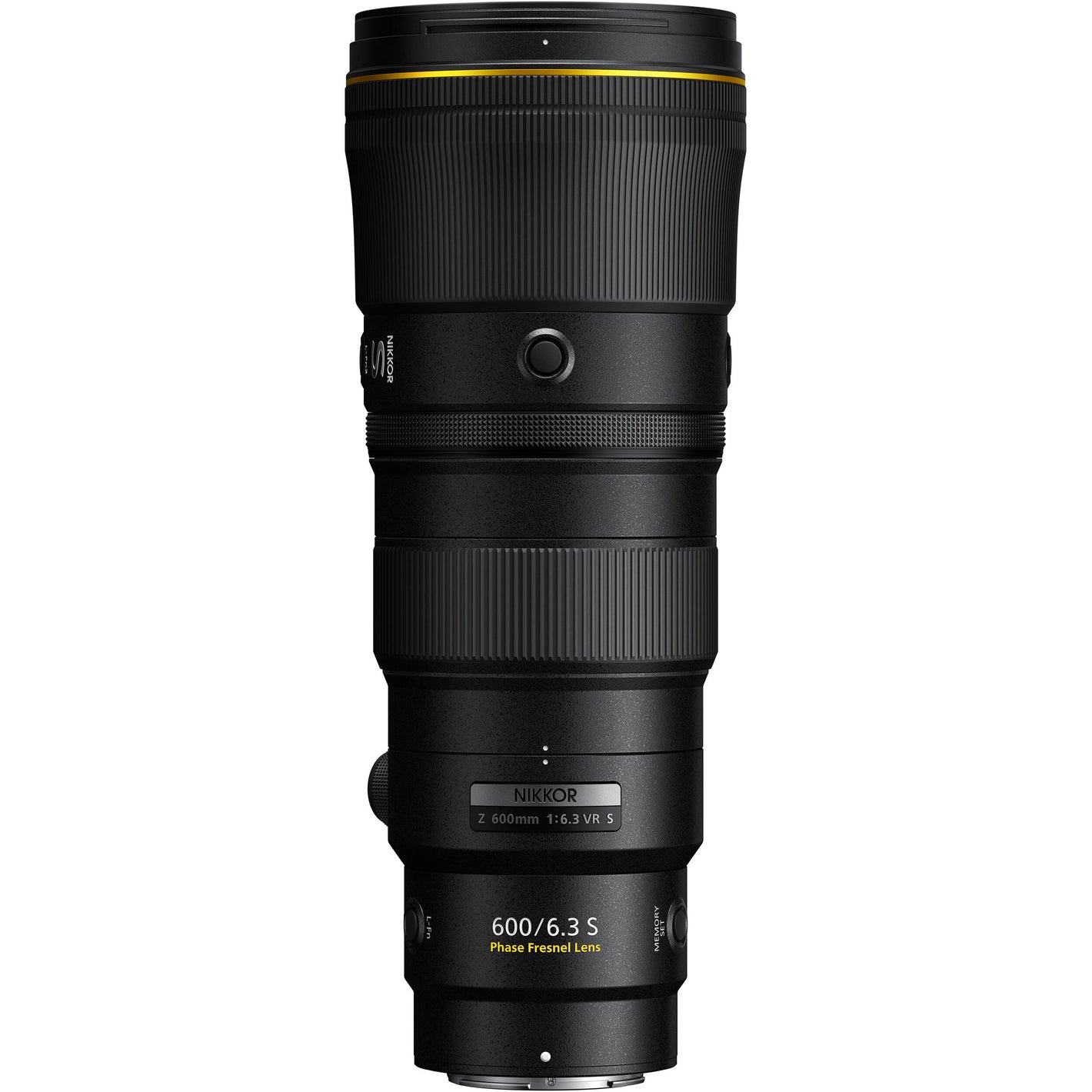 Nikon Z 600mm f/6.3 VR S super-telephoto prime lens – lightweight, compact, and ideal for wildlife and sports photography with stunning clarity.