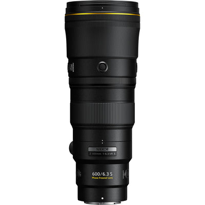 Nikon Z 600mm f/6.3 VR S super-telephoto prime lens – lightweight, compact, and ideal for wildlife and sports photography with stunning clarity.