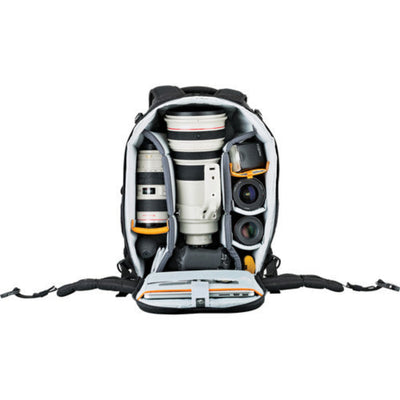 Lowepro Flipside 500 AW II black camera backpack for pro DSLR kits with laptop