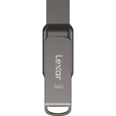 Lexar JumpDrive Dual Drive D400 USB 3.2 Type-C (64GB) – seamless file transfer between USB-C and USB-A devices with faster speeds.