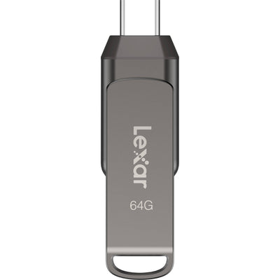 Lexar JumpDrive Dual Drive D400 USB 3.2 Type-C (64GB) – seamless file transfer between USB-C and USB-A devices with faster speeds.