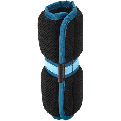 Black and blue pet coat on a white background