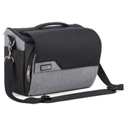 Think Tank Photo Mirrorless Mover 30 camera shoulder bag, flip-top lid with magnetic closure, multiple pockets, padded interior with adjustable dividers for mirrorless camera and lenses, rain cover included