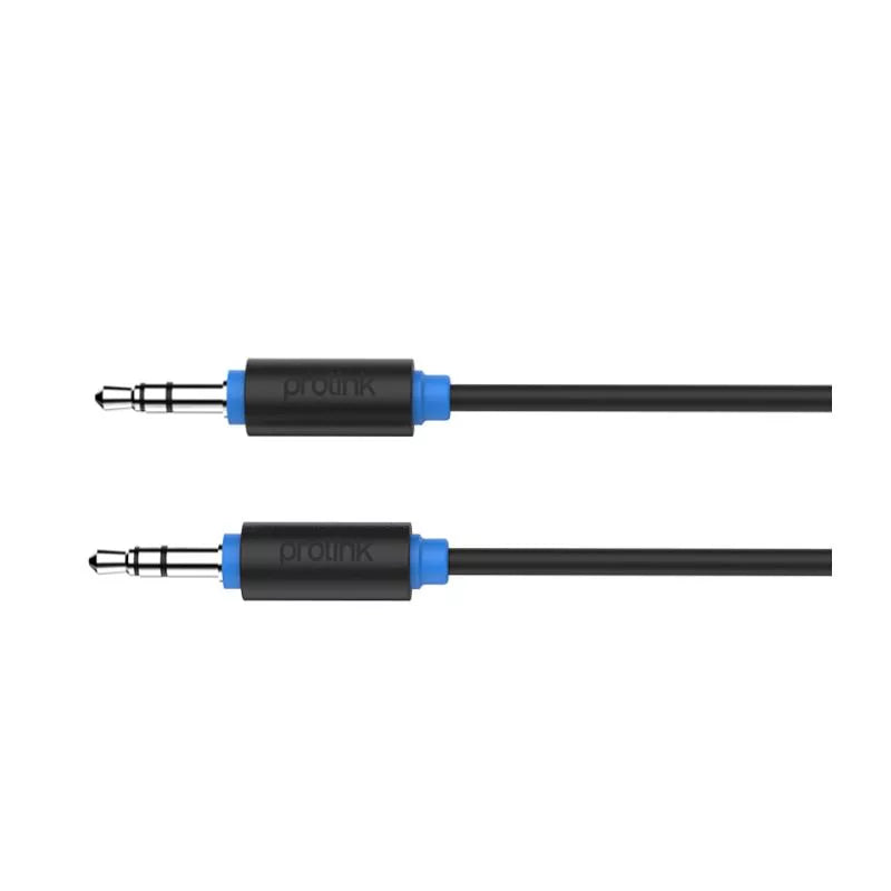 Prolink 3.5mm male to male audio aux cable (0.5m) with gold-plated connectors on white background.