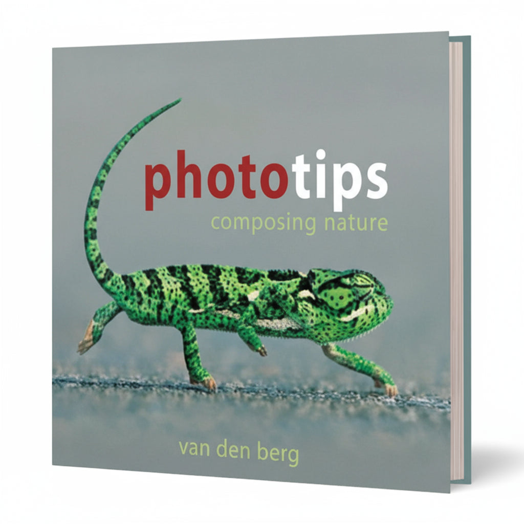 Book cover of Phototips – Composing Nature (Vol 2) by Heinrich van den Berg, a guide to nature photography.