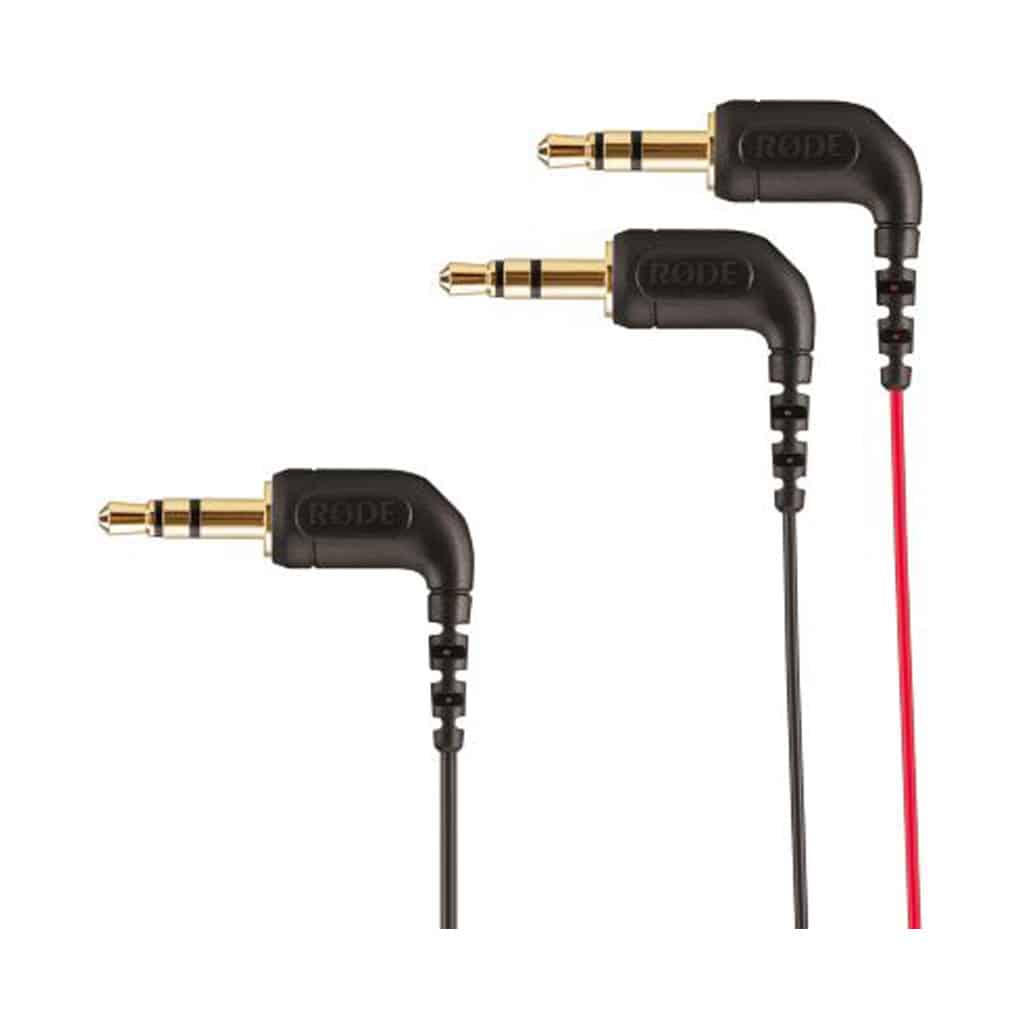RODE SC11 3.5mm TRS Splitter Cable, durable and flexible for sharing audio between two devices.