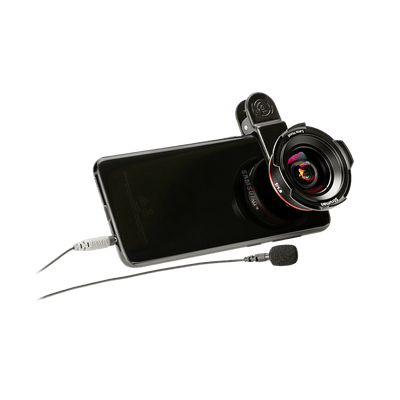 RODE smartLav+ Lavalier Condenser Microphone for Smartphones — compact, professional mic for clear mobile audio recording.