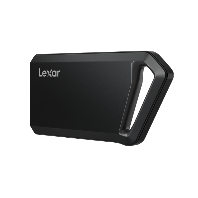 Lexar SL600 2TB Portable SSD in aluminum housing for high-speed storage.