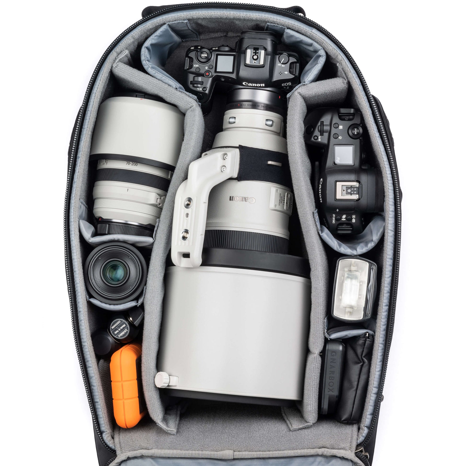 Think Tank StreetWalker Rolling Backpack V2.0 — black, wheeled camera roller bag with padded interior and backpack straps