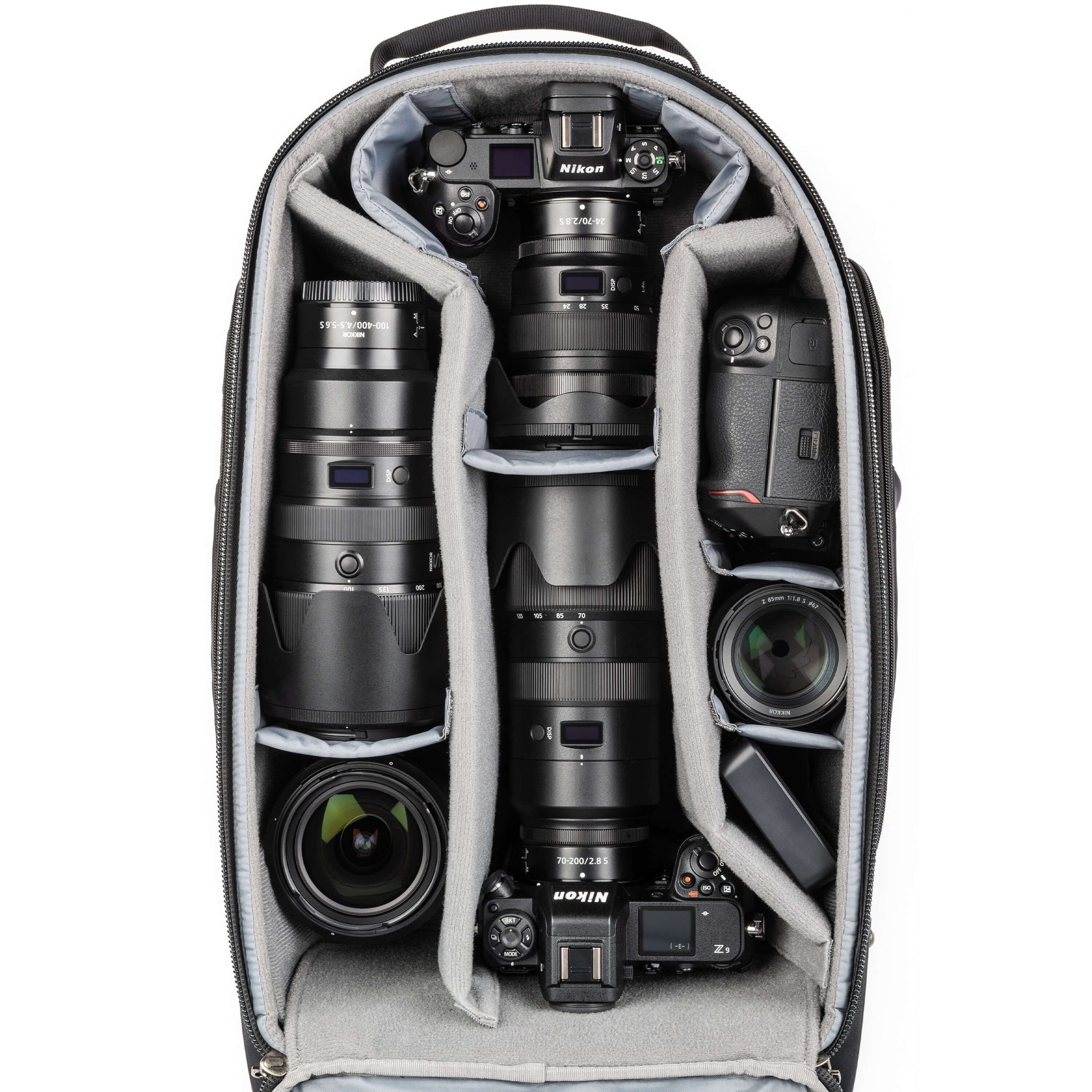 Think Tank StreetWalker Rolling Backpack V2.0 — black, wheeled camera roller bag with padded interior and backpack straps