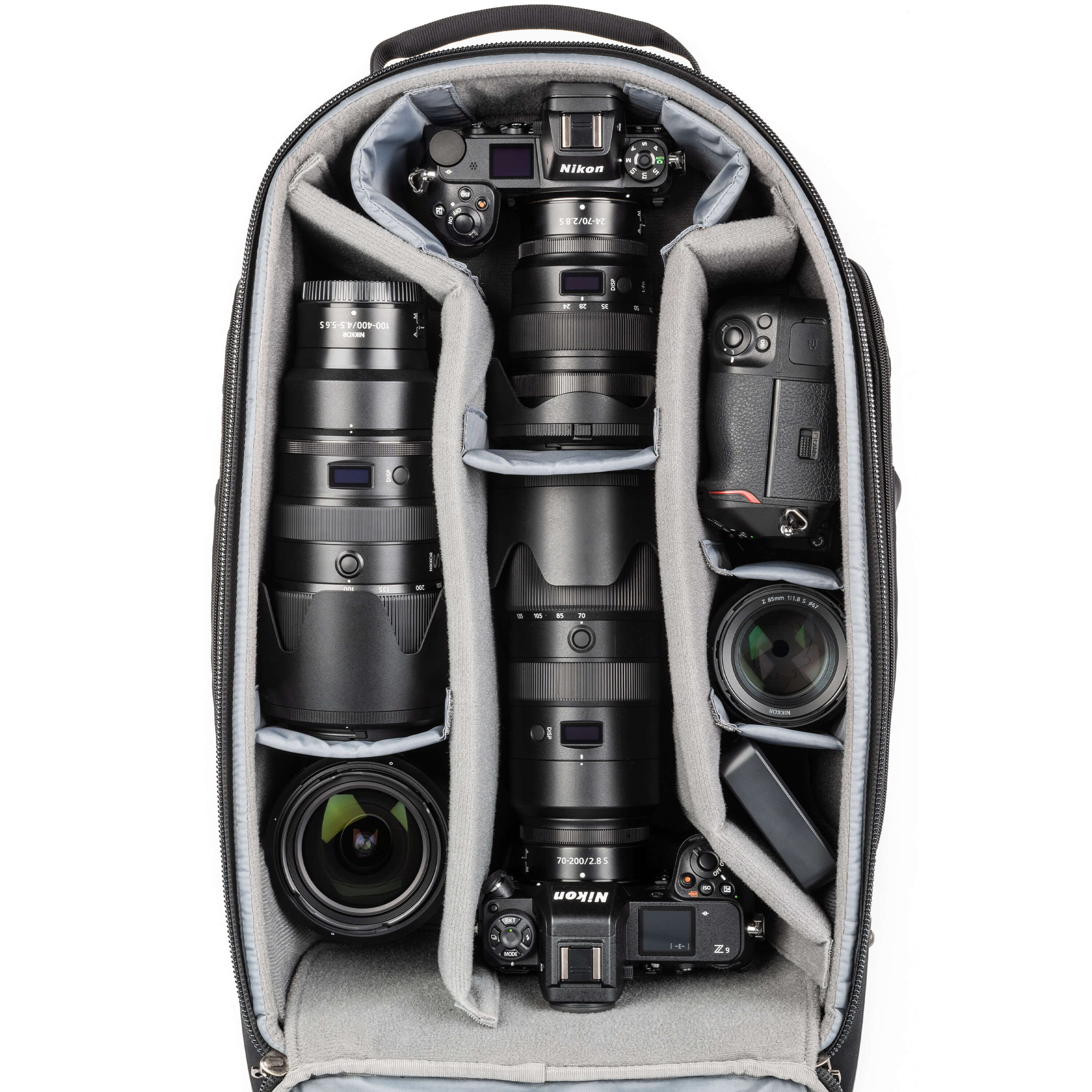 Think Tank StreetWalker Rolling Backpack V2.0 — black, wheeled camera roller bag with padded interior and backpack straps