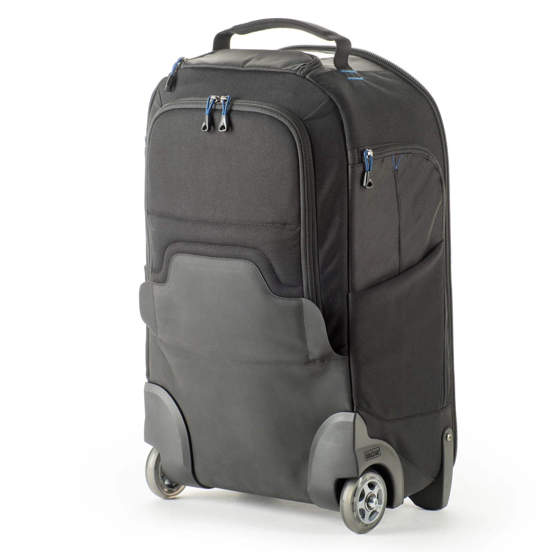Think Tank StreetWalker Rolling Backpack V2.0 — black, wheeled camera roller bag with padded interior and backpack straps