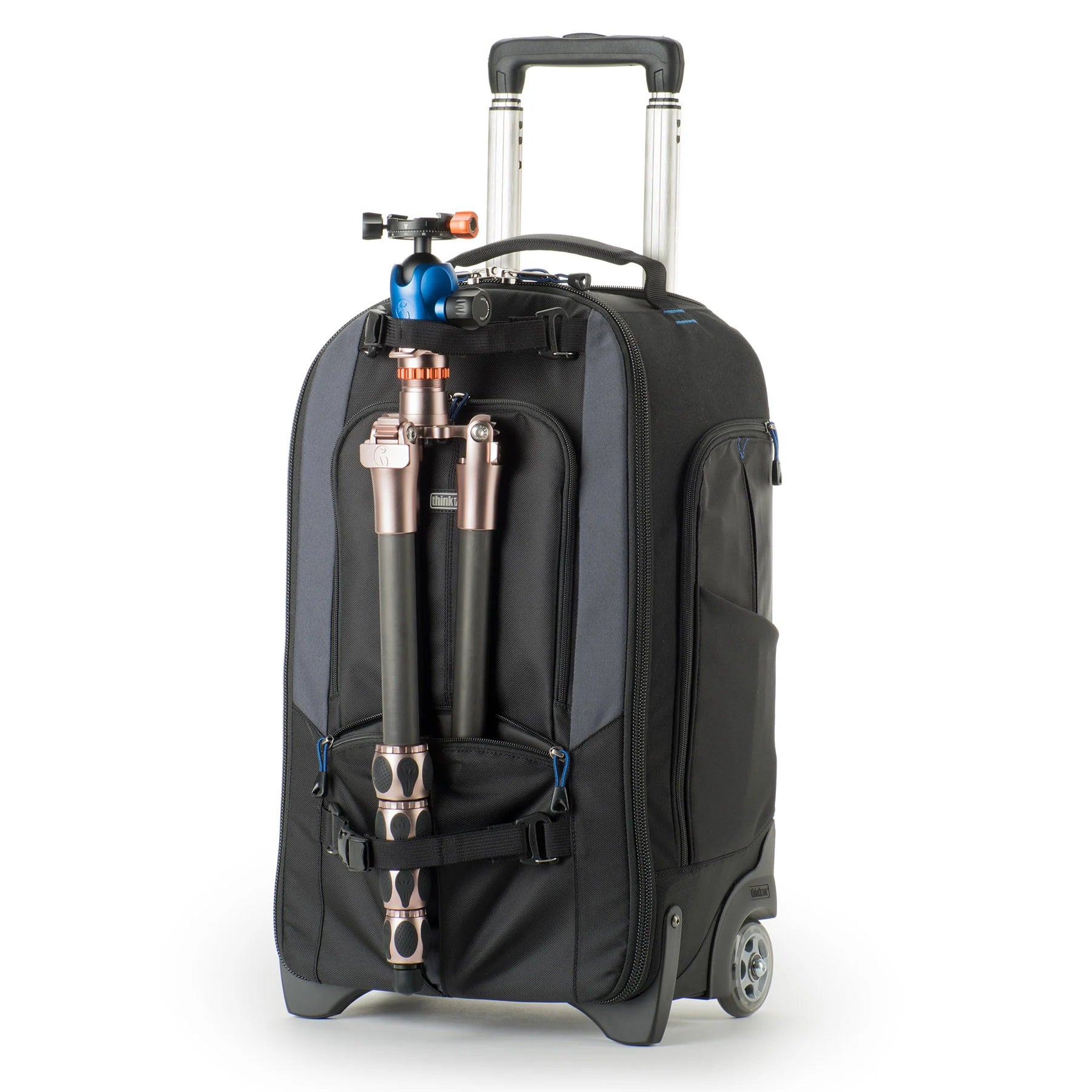Think Tank StreetWalker Rolling Backpack V2.0 — black, wheeled camera roller bag with padded interior and backpack straps