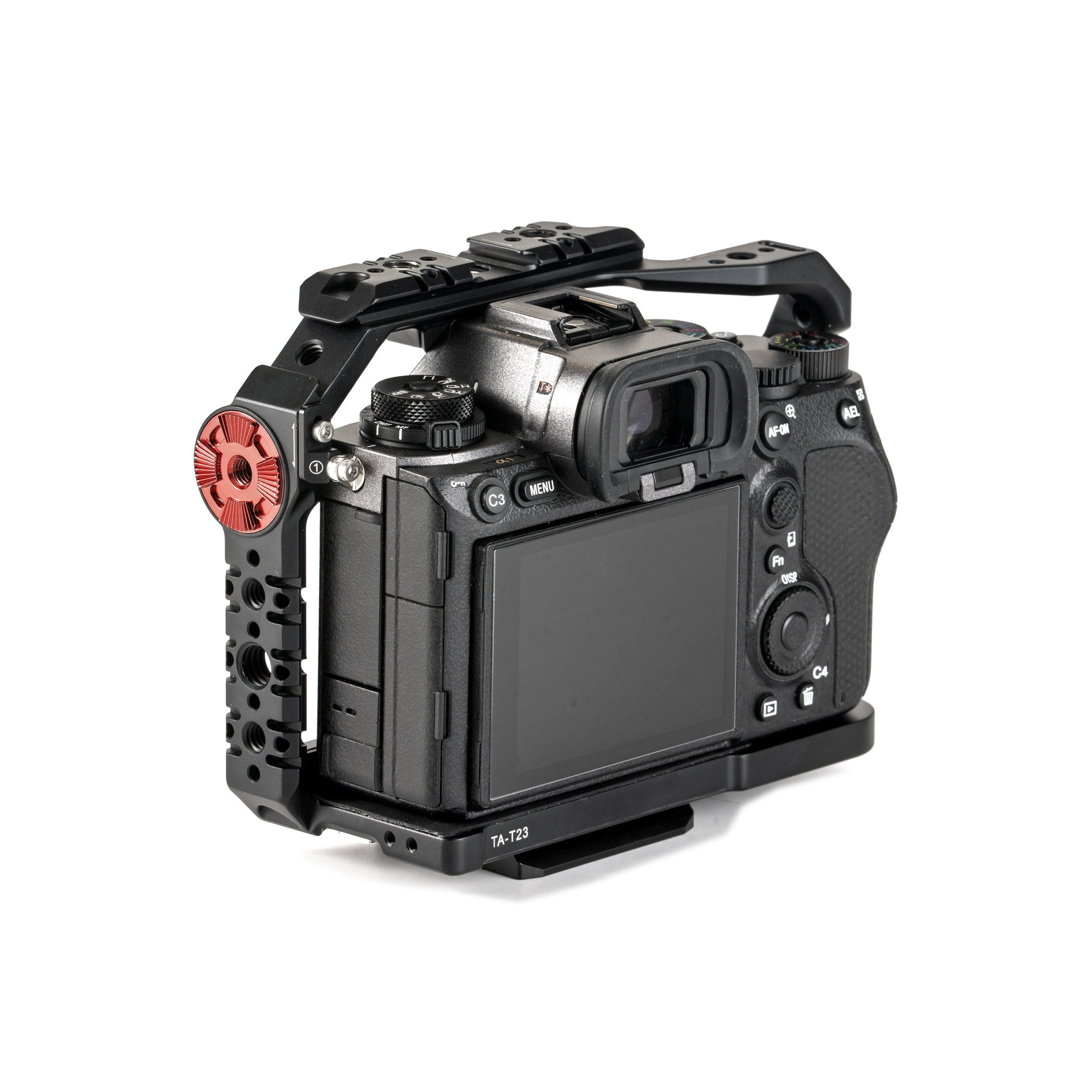 Tilta Full Camera Cage for Sony a1 with multiple mounting points and protective aluminum design.