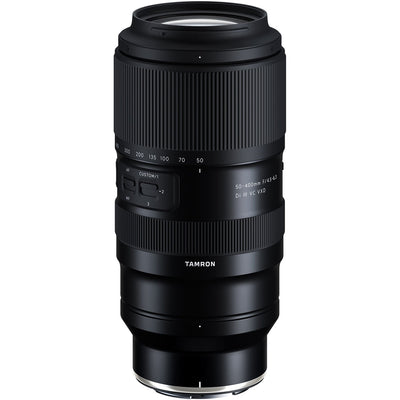 Tamron 50-400mm f/4.5-6.3 Di III VC VXD Lens for Nikon Z – powerful 8x zoom in a compact build, featuring fast VXD autofocus, VC image stabilization, and exceptional versatility for wildlife, sports, and travel photography.