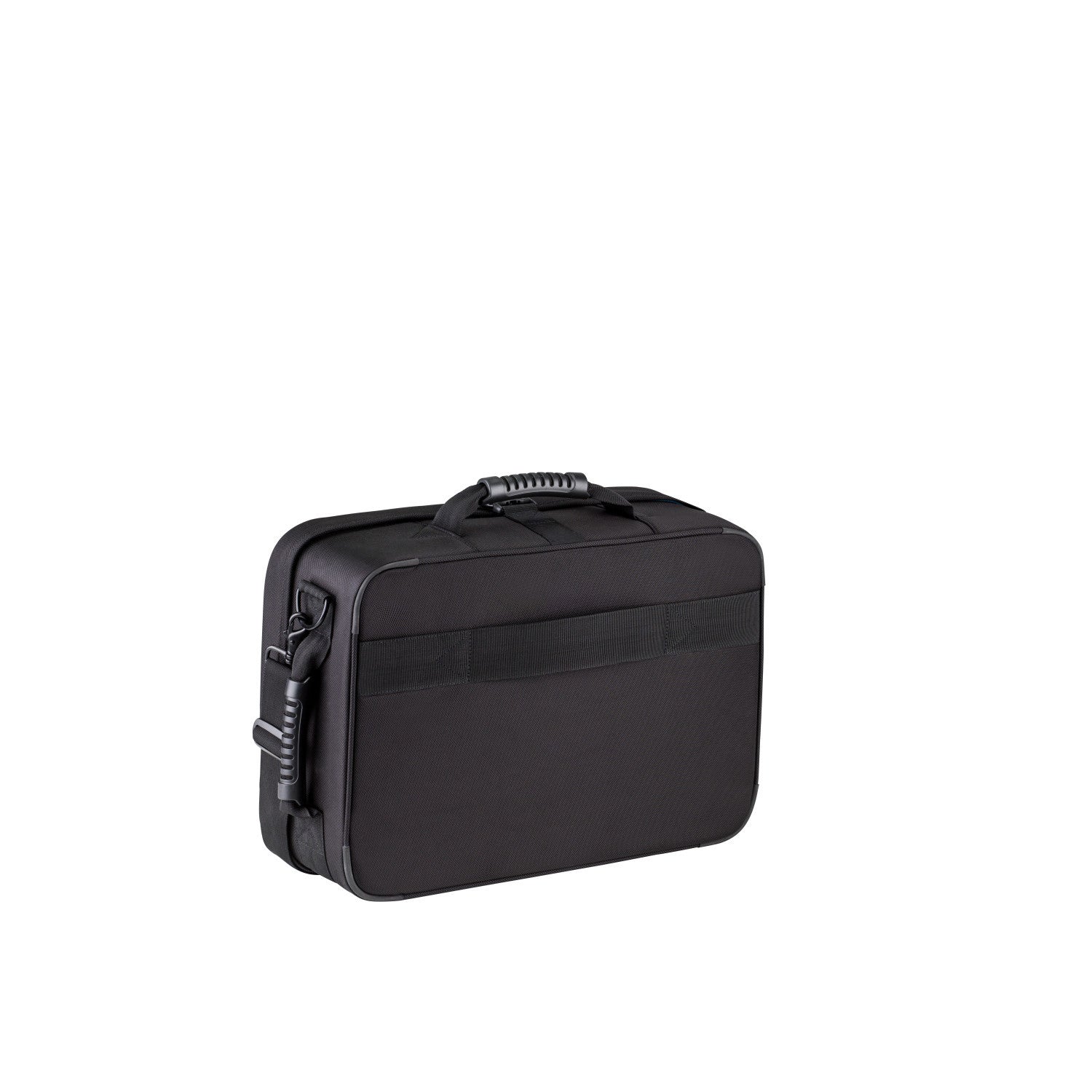 Black briefcase on a white background