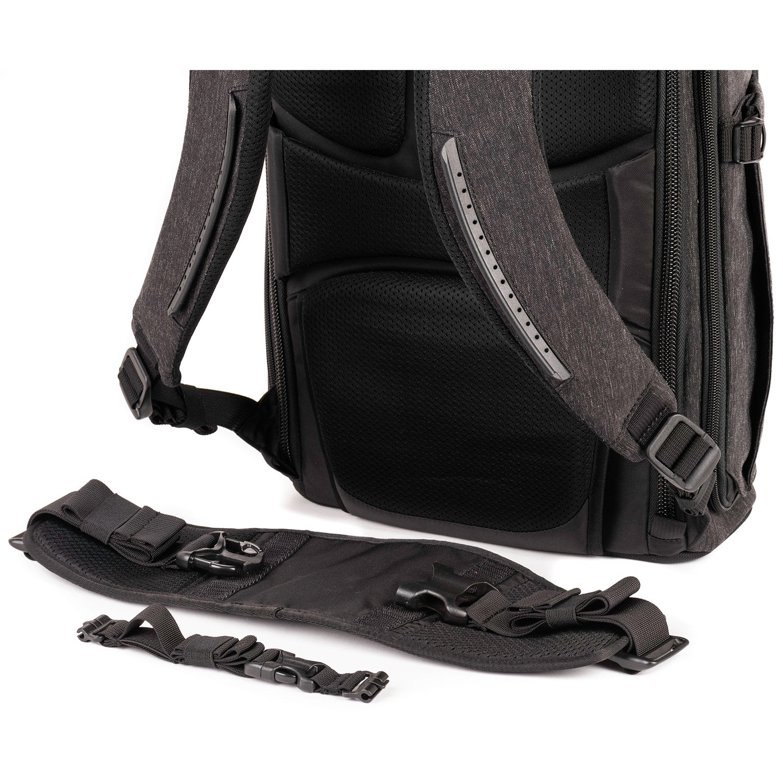 Think Tank Urban Access 13 backpack — stylish black daypack with side-access camera section and padded laptop compartment.