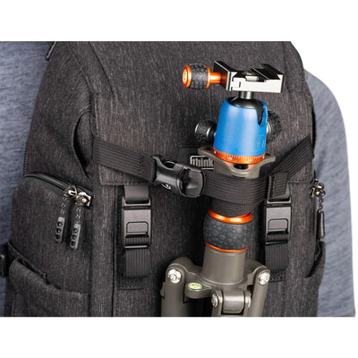 Think Tank Urban Access 13 backpack — stylish black daypack with side-access camera section and padded laptop compartment.